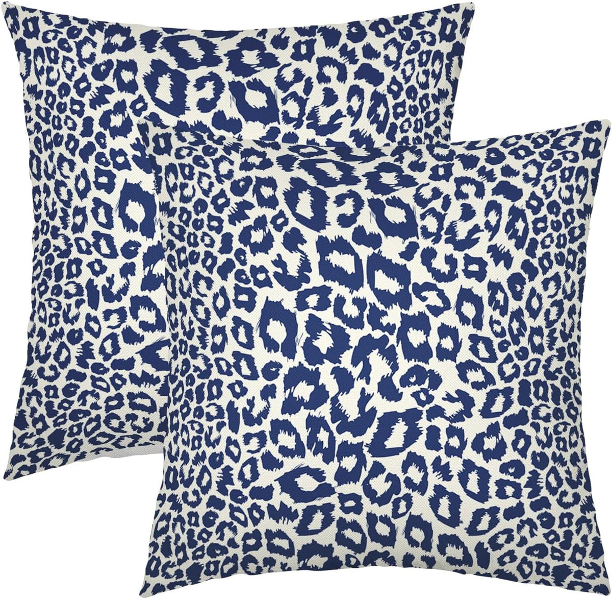 Lime Green White Leopard Print Pillow Covers 18x18 Inch Set of 2 Cheetah Animal Spots Decorative Throw Pillows For Couch Farmhouse Chinoiserie Pillow Cases Home Decor For Room Sofa Bed Porch Outdoor 18" x 18" Green Leopard