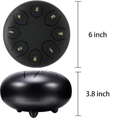 Rain Drum for Outside Garden,Chakra Drum for Rain Outdoor, Drum Rain Chime Waterproof,Rain Drum for Garden Instrument, chakra Drum 6 Inches 8 Notes, Chakra Rain Drum Outdoor A01