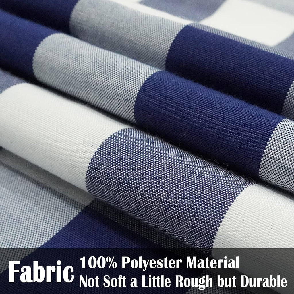 Light Blue Farmhouse Buffalo Plaid Pillow Covers 18x18 Set of 2 Patio Outdoor Decor Neutral Checkered Pillow Covers 18 x 18, Blue and White Gingham Plaid Check 18"x18", Set of 2 Black