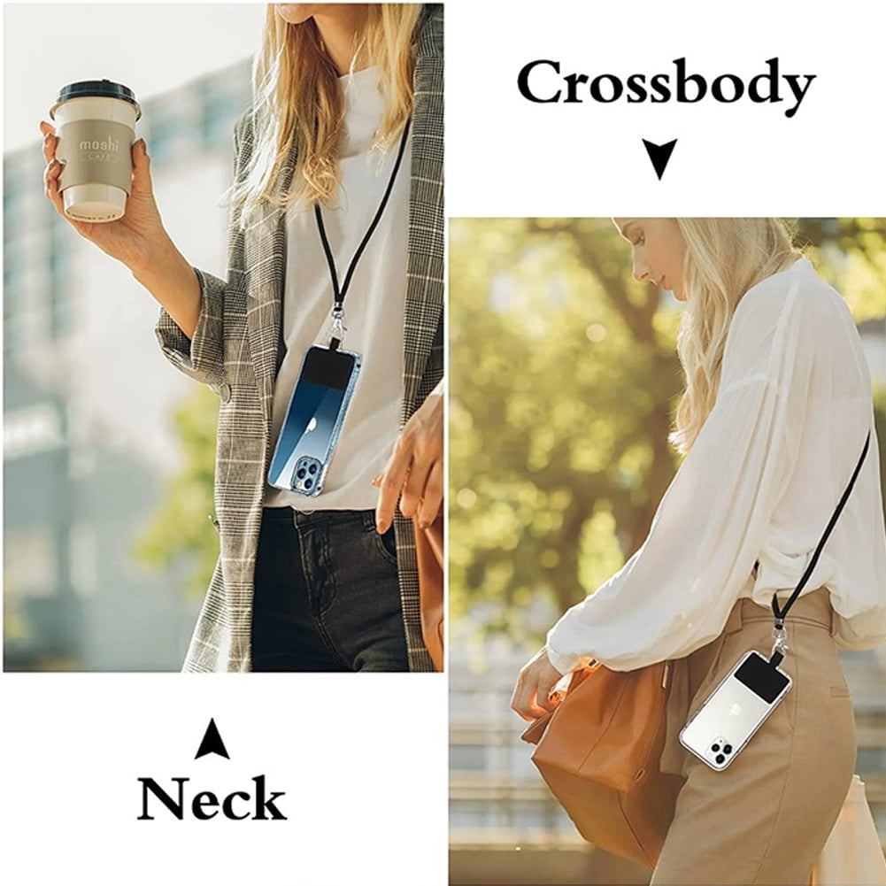 Mightlink Phone Lanyard,Universal Crossbody Cell Phone Lanyards Adjustable Shoulder Neck Straps,Cell Phone Lanyard Compatible for All Smartphones Black
