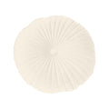 Round Throw Pillow 15.7 inch Decorative Round Velvet Floor Pillows Small Pumpkin Throw Pillow Cushion for Living Room Sofa Bed, Gray Beige