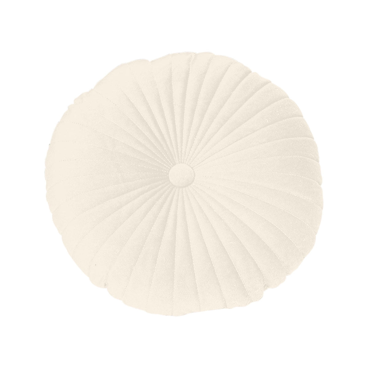 Round Throw Pillow 15.7 inch Decorative Round Velvet Floor Pillows Small Pumpkin Throw Pillow Cushion for Living Room Sofa Bed, Gray Beige