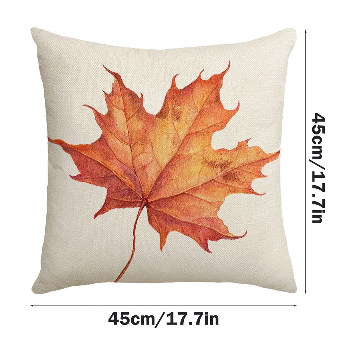 Fall Pillow Covers 18 x 18 inch Pumpkin Maple leaves Throw Pillow Covers Outdoor Autumn Thanksgiving Harvest Farmhouse Pillowcase Cushion Case for Home Sofa Fall Decor B