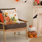 Fall Pillow Covers 18 x 18 inch Pumpkin Maple leaves Throw Pillow Covers Outdoor Autumn Thanksgiving Harvest Farmhouse Pillowcase Cushion Case for Home Sofa Fall Decor D