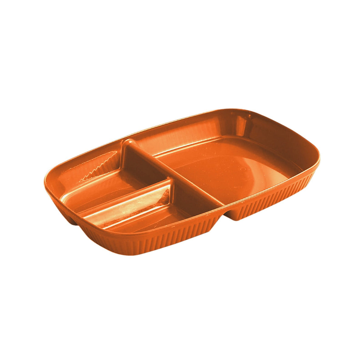 Large 10 Inch Wheat Straw Divided Plates for Adults Picnic, 3 Compartment Plates, Unbreakable Portion Control Plate, Reusable Plastic Compartment Plates, Dinner Plates Dessert Plates 10.4×7.1 in Orange
