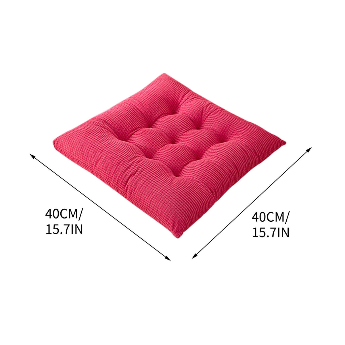 Solid Color Thickened Corduroy Chair Cushions 17.7 * 17.7in Extra-Large Size Seat Cushion with Machine Washable,Large Size Dining Chair Cushion Student Office Tatami Cushion Meditation Cushion 15.7" x 15.7" Coffee