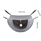 Darzheoy Cat Cage Hammock, Hanging Soft Pet Bed, Summer Breathable Pet Cage Hammock with Adjustable Straps, for Indoor Kitten Puppy Rabbit or Small Pet Gray
