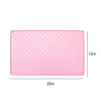 Darzheoy Dog Food Mat, Waterproof Dog Bowl Mat, Silicone Dog Mat for Food and Water, Pet Food Mat with Edges, Nonslip Dog Feeding Mat, Dog Food Mats for Floors Pink