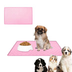 Darzheoy Dog Food Mat, Waterproof Dog Bowl Mat, Silicone Dog Mat for Food and Water, Pet Food Mat with Edges, Nonslip Dog Feeding Mat, Dog Food Mats for Floors Pink