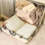 Chmadoxn Ultra Space Saving Self Compression Organizer Bags, Comforter Storage Bag, Compression Bags for Storage, Large Moving Bags, Compression Organizer for Blankets,Comforter,Down Jacket 40x30x18cm/15.75x11.81x7.09in P-ink,Beige,Gray,Blue,Black