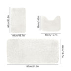 Bathroom Rugs Sets 3 Piece, Bath Rugs for Bathroom Non Slip, Ultra Soft Water Absorbent Microfiber Bath Mat Set, Machine Washable Thick Plush Bath Mats for Bathroom Floor,Tub and Shower 3 pc Black