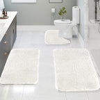 Bathroom Rugs Sets 3 Piece, Bath Rugs for Bathroom Non Slip, Ultra Soft Water Absorbent Microfiber Bath Mat Set, Machine Washable Thick Plush Bath Mats for Bathroom Floor,Tub and Shower 3 pc Blue 1