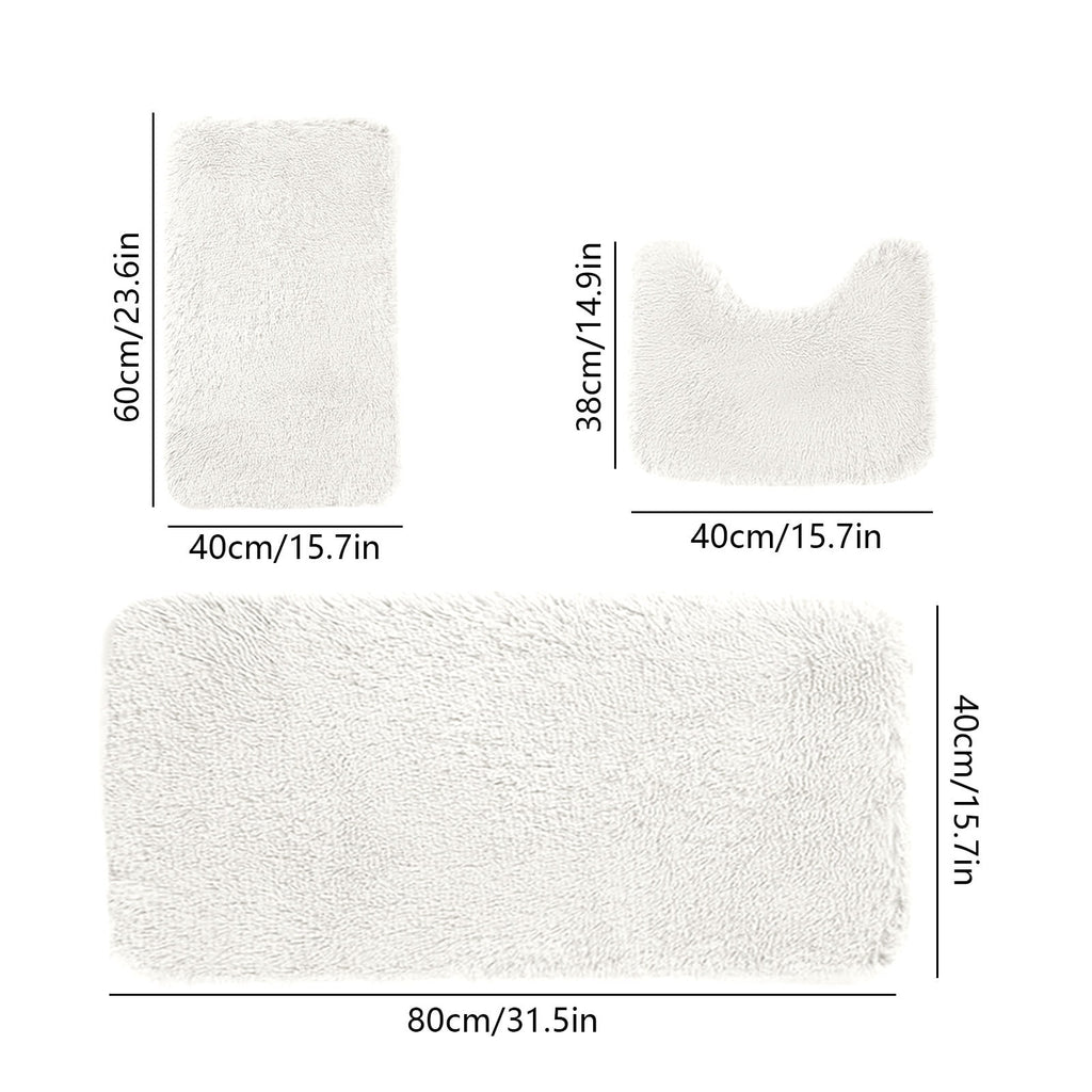 Bathroom Rugs Sets 3 Piece, Bath Rugs for Bathroom Non Slip, Ultra Soft Water Absorbent Microfiber Bath Mat Set, Machine Washable Thick Plush Bath Mats for Bathroom Floor,Tub and Shower 3 pc Blue 1