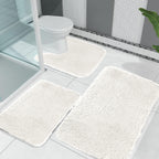 Bathroom Rugs Sets 3 Piece, Bath Rugs for Bathroom Non Slip, Ultra Soft Water Absorbent Microfiber Bath Mat Set, Machine Washable Thick Plush Bath Mats for Bathroom Floor,Tub and Shower 3 pc Blue 1