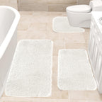 Bathroom Rugs Sets 3 Piece, Bath Rugs for Bathroom Non Slip, Ultra Soft Water Absorbent Microfiber Bath Mat Set, Machine Washable Thick Plush Bath Mats for Bathroom Floor,Tub and Shower 3 pc Gray 2