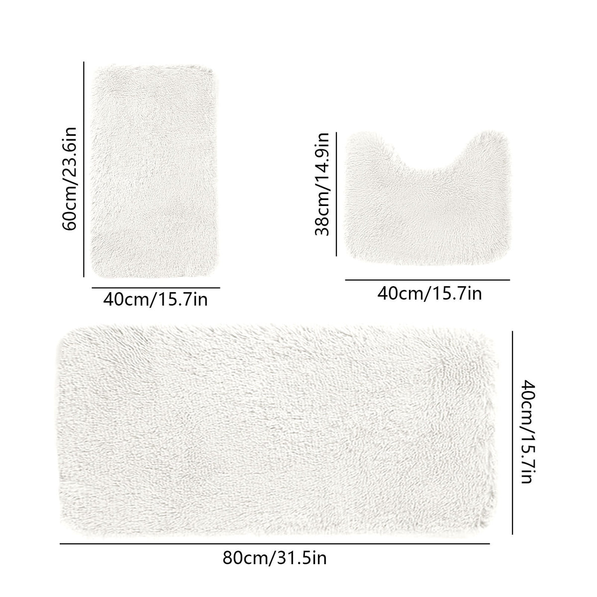 Bathroom Rugs Sets 3 Piece, Bath Rugs for Bathroom Non Slip, Ultra Soft Water Absorbent Microfiber Bath Mat Set, Machine Washable Thick Plush Bath Mats for Bathroom Floor,Tub and Shower 3 pc Red 2