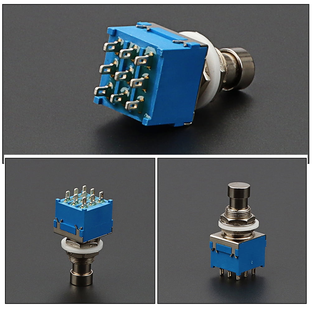 HOOWIFFY Hoowiffy Metal Blue Guitar Footswitch 9 Pin Latching for Reliable Use