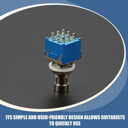 HOOWIFFY Hoowiffy Metal Blue Guitar Footswitch 9 Pin Latching for Reliable Use