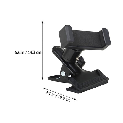 HOOWIFFY Guitar Phone Mount Metal Holder Black for Music Scores and Video Recording 2Pcs
