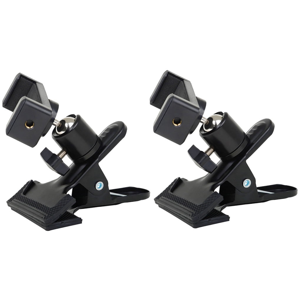 HOOWIFFY Guitar Phone Mount Metal Holder Black for Music Scores and Video Recording 2Pcs
