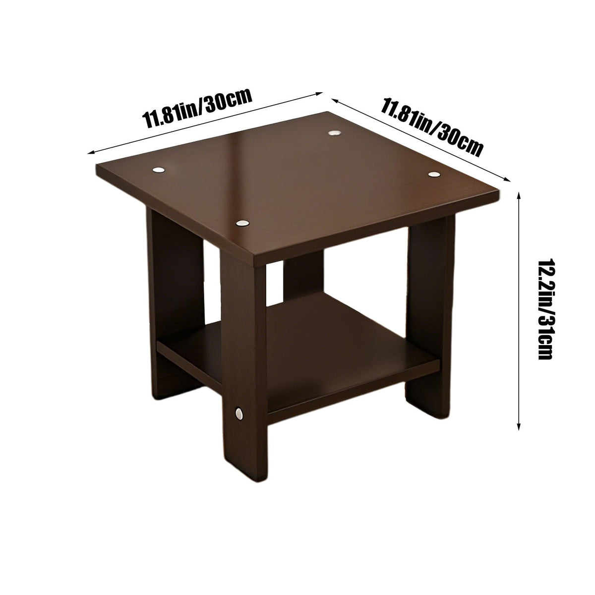 Compact Multi-Functional Side Table, Small Accent End Table for Sofa, Bedside, Living Room & Apartment, Portable Tea Table Nightstand Black
