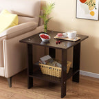 Compact Multi-Functional Side Table, Small Accent End Table for Sofa, Bedside, Living Room & Apartment, Portable Tea Table Nightstand Black