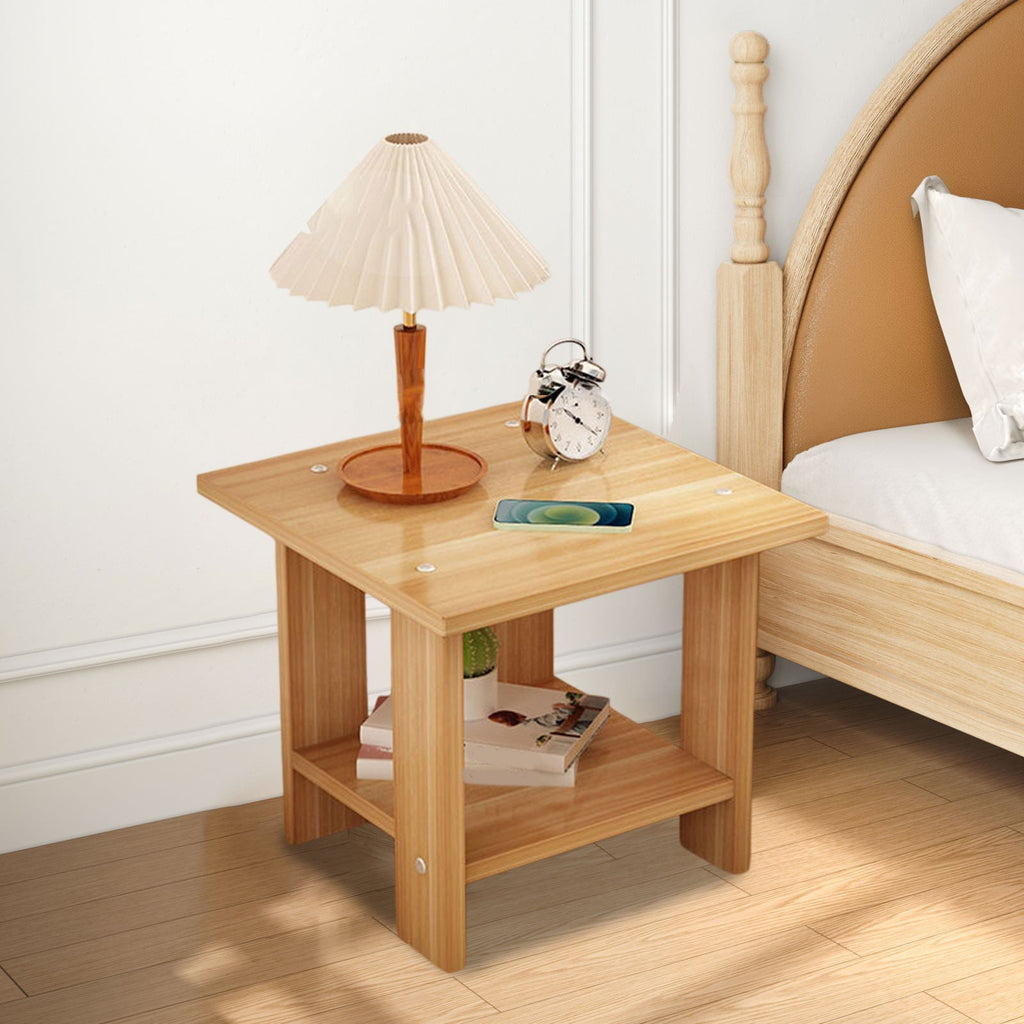 Compact Multi-Functional Side Table, Small Accent End Table for Sofa, Bedside, Living Room & Apartment, Portable Tea Table Nightstand Brown