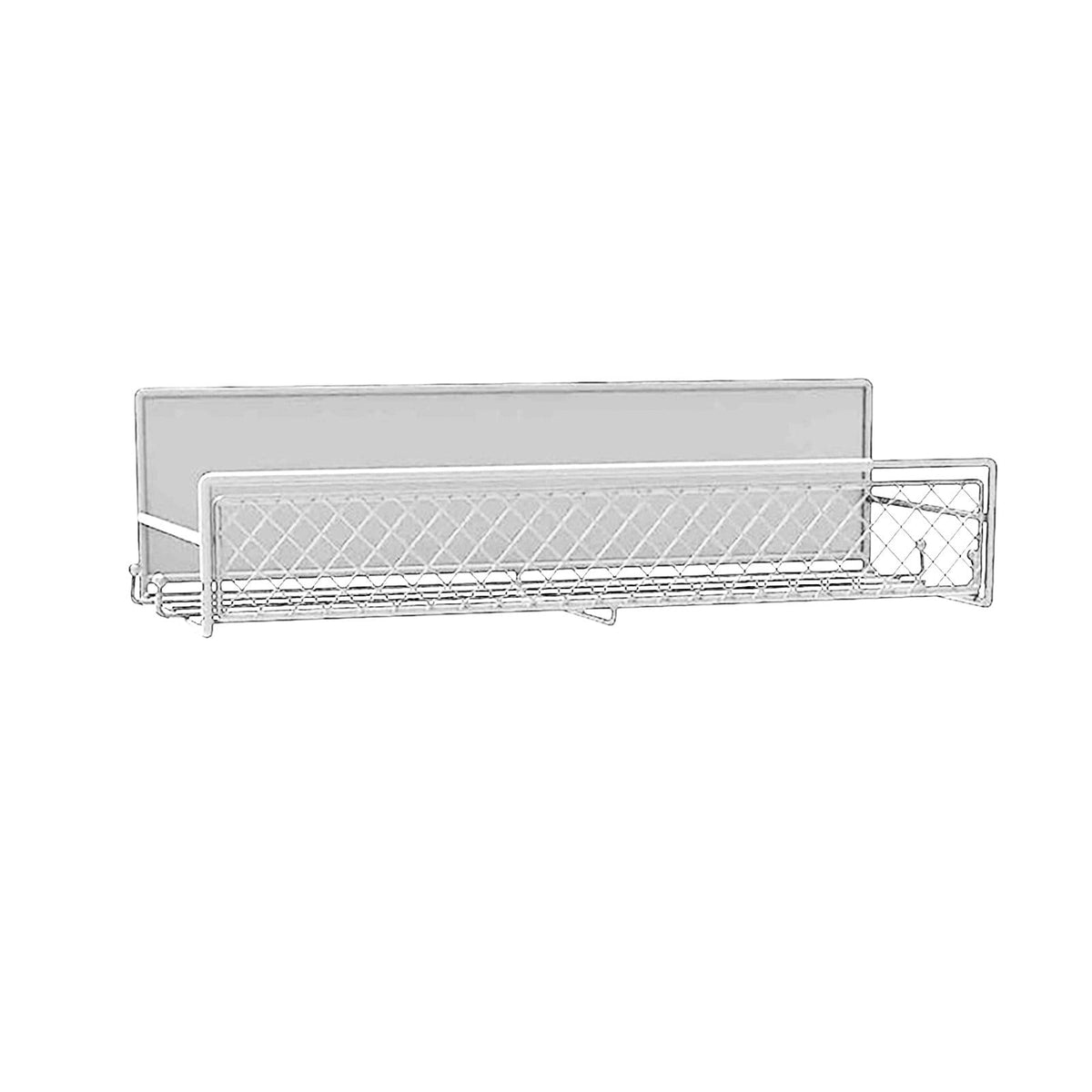 Magnetic Spice Rack Organizer Mesh Design for Refrigerator Oven, Black Storage Rack for Kitchen Spices Condiments, Easy Install Fridge Organizer White