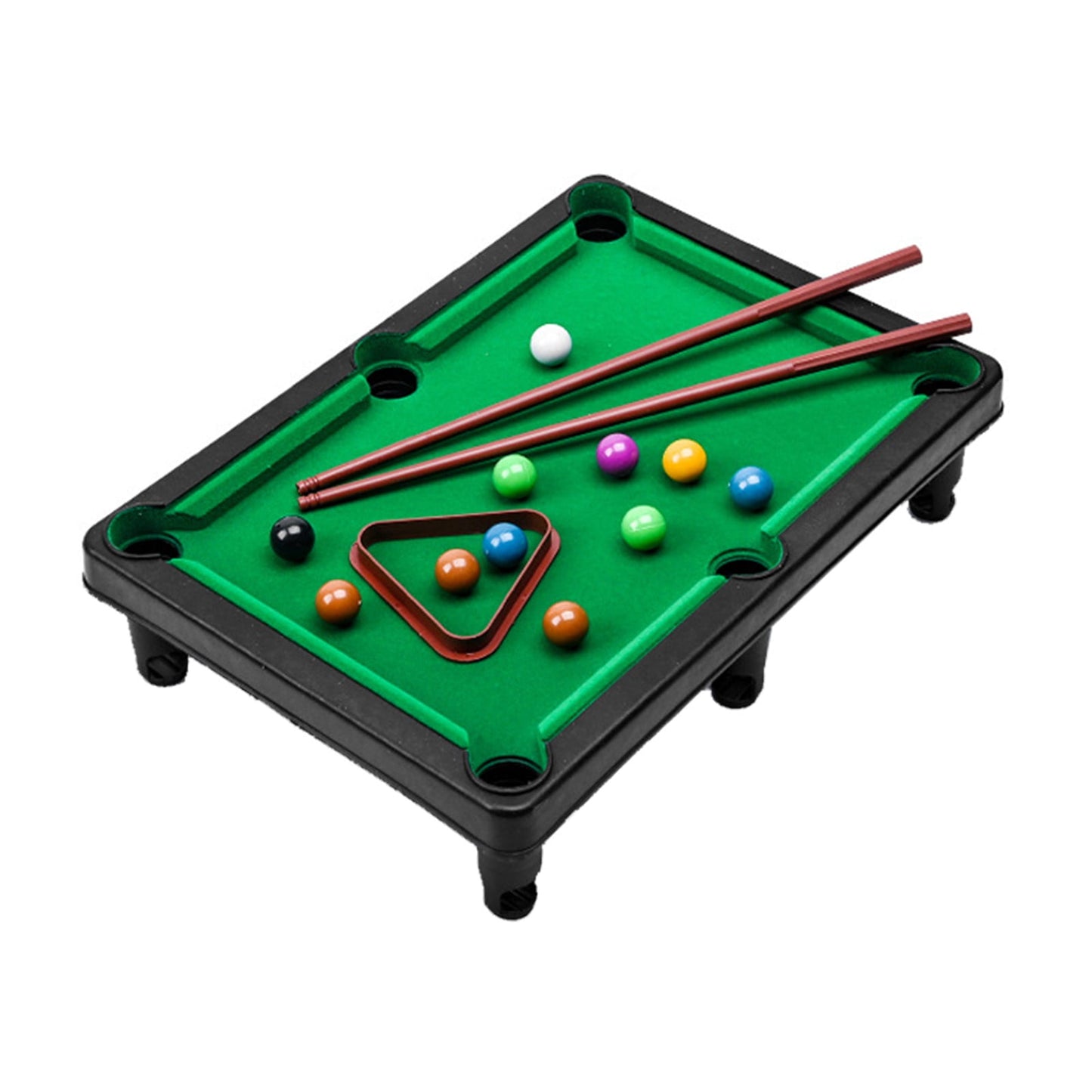 Lksixu Tabletop Pool, Mini Pool Table Table Billiards Game Set With 2 Sticks & 11 Balls Home Office Desk Stress Relief Games Children's Gifts，Travel-Friendly & Office Desk Games, Bartop, or Home Use 27x19x6cm(10.6x7.5x2.4in).