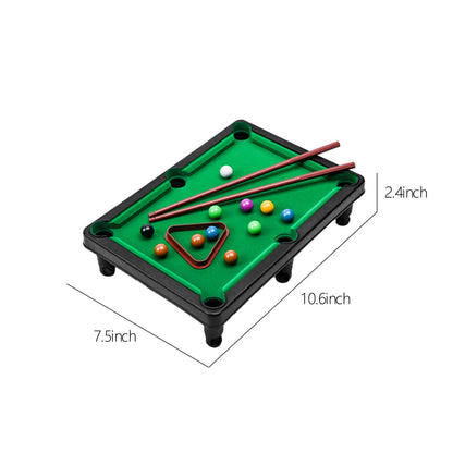 Lksixu Tabletop Pool, Mini Pool Table Table Billiards Game Set With 2 Sticks & 11 Balls Home Office Desk Stress Relief Games Children's Gifts，Travel-Friendly & Office Desk Games, Bartop, or Home Use 27x19x6cm(10.6x7.5x2.4in).