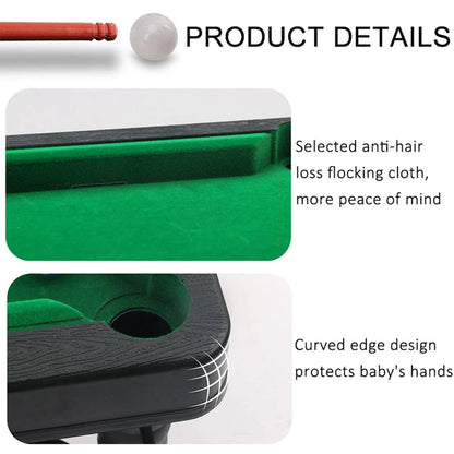 Lksixu Tabletop Pool, Mini Pool Table Table Billiards Game Set With 2 Sticks & 11 Balls Home Office Desk Stress Relief Games Children's Gifts，Travel-Friendly & Office Desk Games, Bartop, or Home Use 27x19x6cm(10.6x7.5x2.4in).