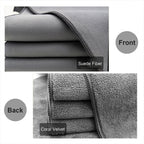 Chmadoxn Screens Cleaning Microfiber Cloth,Streak Free Lint Free Large Rag for TV, Computer, Camera Lenses, Eyeglasses, Phones, Electronics Devices & All Delicate Surface 11.81×11.81 in Gray