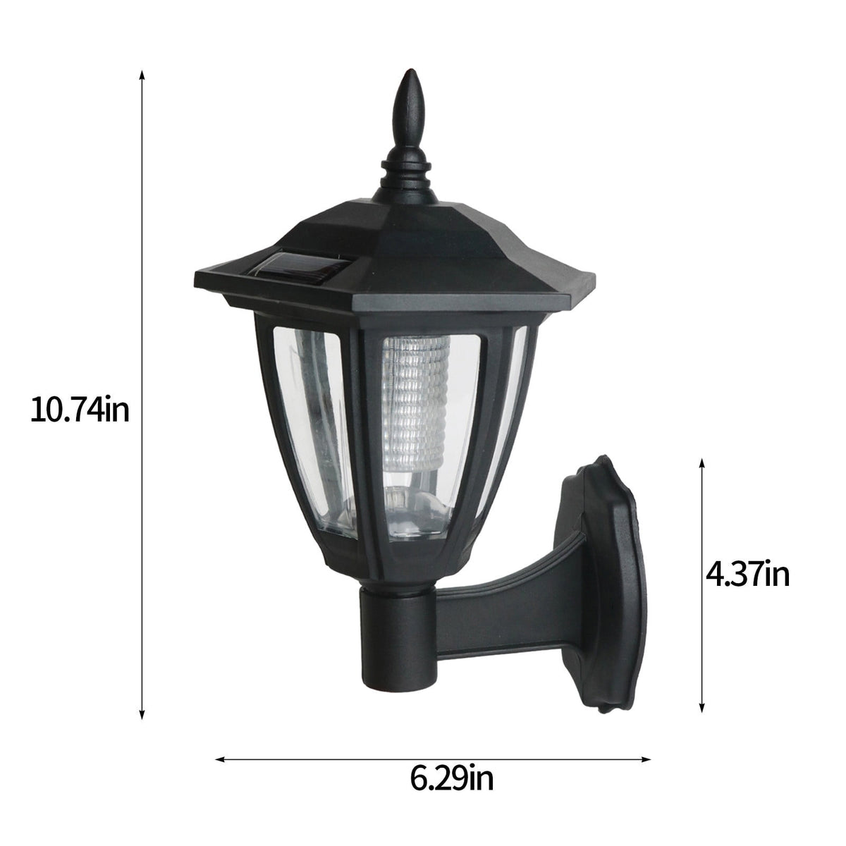 Solar Powered Wall Lanterns Outdoor, Dusk to Dawn Motion Sensor LED Sconce Lights Waterproof, Exterior Front Porch Security Lamps for Wall Mount Patio Fence Cold White Black