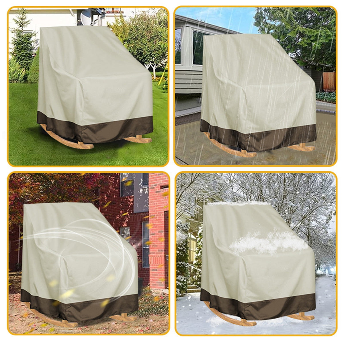 Patio Benches Loveseat Covers, Heavy Duty Patio Deep Bench Loveseat Cover, Waterproof Outdoor Deep Sofa Cover, Lawn Patio Furniture Covers with Air Vent 39×32.7×27.6 in Beige