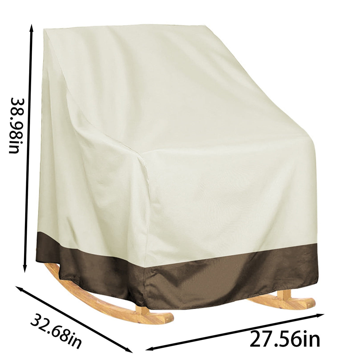 Patio Benches Loveseat Covers, Heavy Duty Patio Deep Bench Loveseat Cover, Waterproof Outdoor Deep Sofa Cover, Lawn Patio Furniture Covers with Air Vent 39×32.7×27.6 in Beige