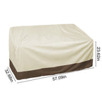 Patio Benches Loveseat Covers, Heavy Duty Patio Deep Bench Loveseat Cover, Waterproof Outdoor Deep Sofa Cover, Lawn Patio Furniture Covers with Air Vent 57.9×31×32.7 in Beige