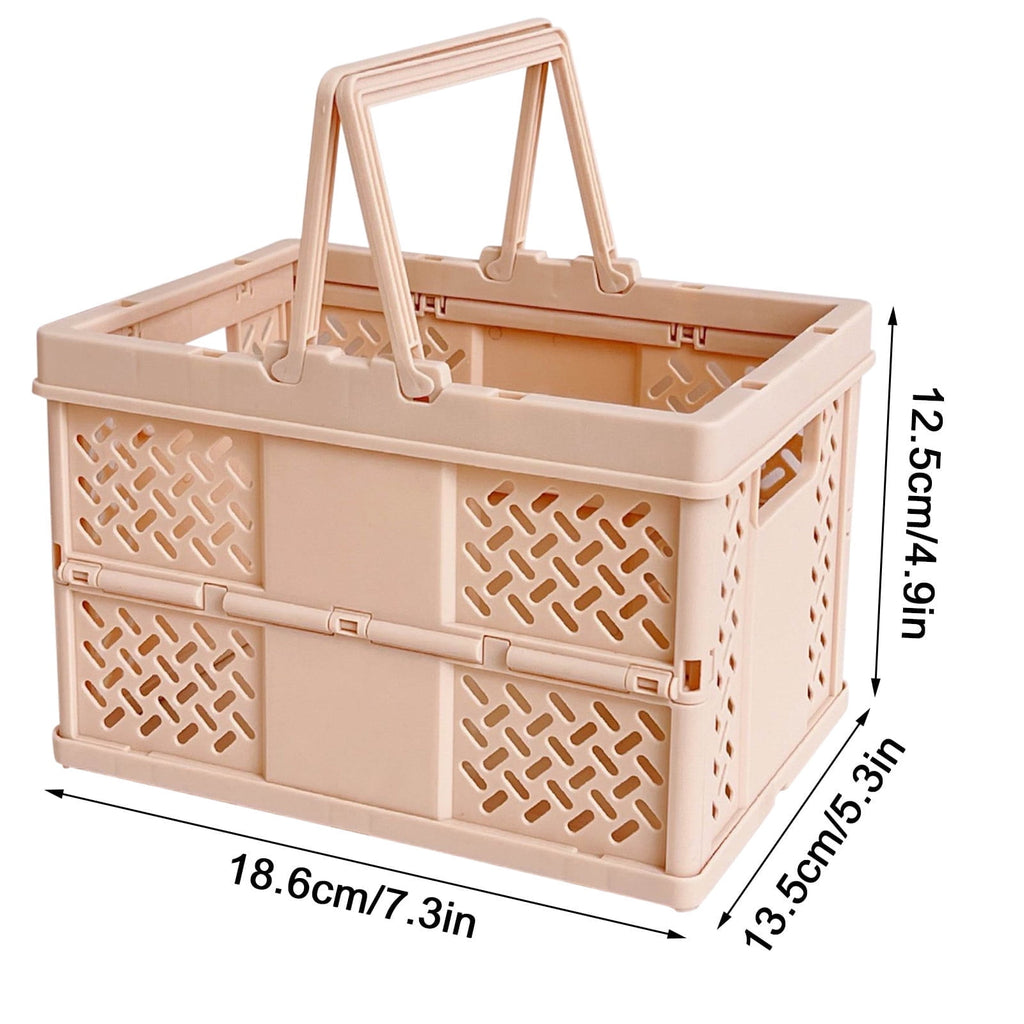 Large Picnic Basket, Collapsible Picnic Basket, Basket With Handle, Beach Picnic Basket, For Home, Kitchen, Camping, Picnic, Beach, Shopping White