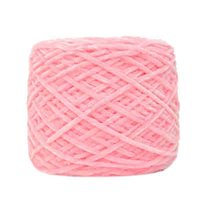 Chmadoxn DIY Velvet Chenille Yarn,Bulky Luxury Chenille Yarn for Crochet Hat Scarf Pink