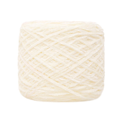 Chmadoxn DIY Velvet Chenille Yarn,Bulky Luxury Chenille Yarn for Crochet Hat Scarf White