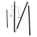 Folding Lantern Stand Pole Portable Lamp Stand Hook Collapasible Light Stand Holder for Camping Fishing Picnic BBQ Outdoor Activities (Black)