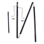 Folding Lantern Stand Pole Portable Lamp Stand Hook Collapasible Light Stand Holder for Camping Fishing Picnic BBQ Outdoor Activities (Black)