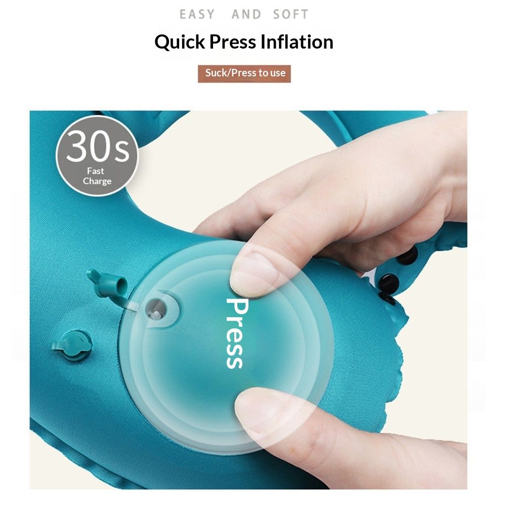 2 Pcs Inflatable Bath Pillows for Tub Bath Head and Neck U Shaped Blow up Full Body Travel Pillow with Adjustable Button Bath Tub Pillows for Airplanes Shower Spa
