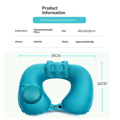 2 Pcs Inflatable Bath Pillows for Tub Bath Head and Neck U Shaped Blow up Full Body Travel Pillow with Adjustable Button Bath Tub Pillows for Airplanes Shower Spa