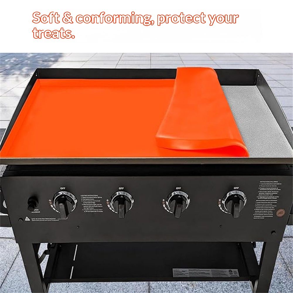 36" Silicone Griddle Mat 36 Inch Grill, Heavy Duty Food Grade Silicone Griddle Cover, Protect Your Grill from Dirt & Rust All Year Round