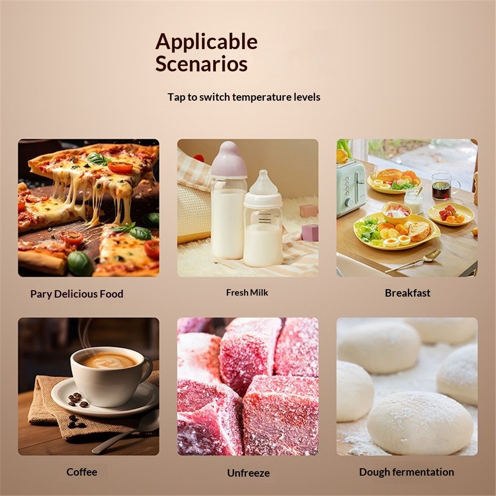 Warming Mat for Food - Electric Silicone Food Warming Tray for Buffet, Rollable Food Warmer Mat for Countertop, Fast Heating Mat with Timer and 3 Heat Levels