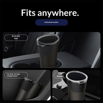 Leakproof Car Trash Can,Mini Car Trash Bin for SUV and Truck,Small Removable Liner Cars Garbage Can,Waterproof Automotive TrashCan for Vehicle,Home,Office,Multipurpose,Easy to Clean