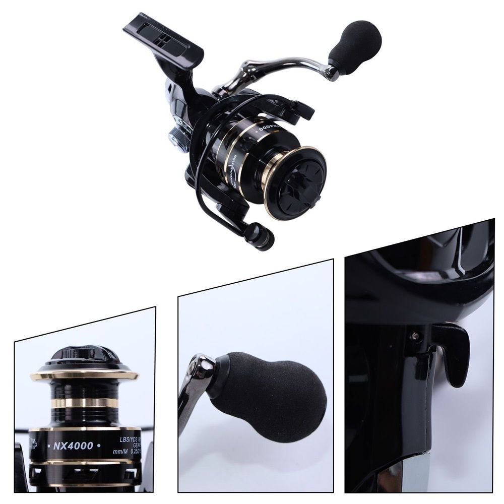 Fishing Reel, Front Drag  Fishing Reel Spinning Reels Metal Spool and Handle for Saltwater and Freshwater Fishing