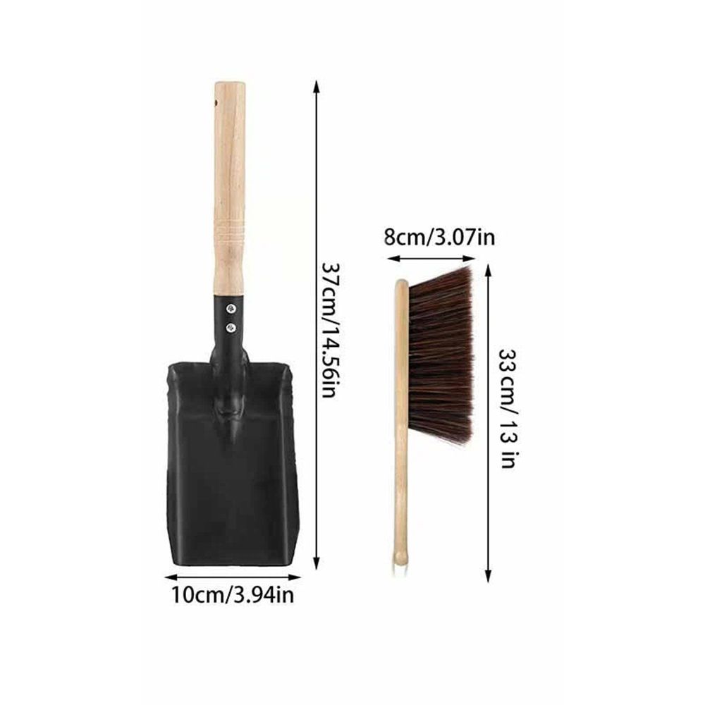 Hearth Tidy Set, Fireplace Shovel and Brush, Fireplace Tool Set, Metal Brush Pan Set, Fireplace Tools, Firepit Tools