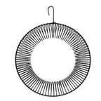 Peanut Wreath Bird Feeder 16 Inch, Rust & Waterproof, Solid Steel Durables Whole Peanut Wild Bird Feeder  black