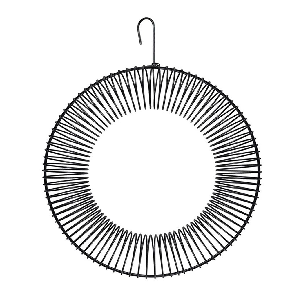 Peanut Wreath Bird Feeder 16 Inch, Rust & Waterproof, Solid Steel Durables Whole Peanut Wild Bird Feeder  black